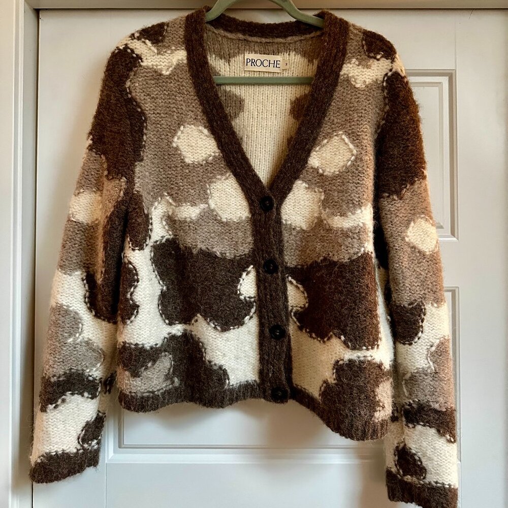PROCHE alpaca cardigan, size M